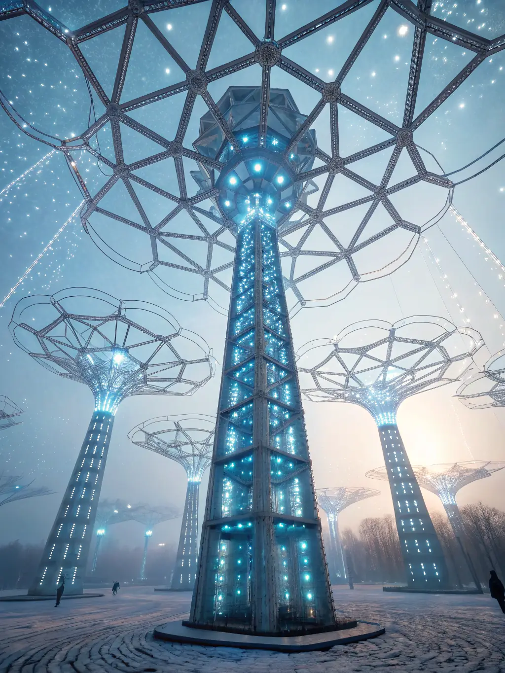 A dynamic graphic illustrating the integration of next-generation technologies into a scalable and secure IT architecture, highlighting Visionary Consultant Group's forward-thinking approach.